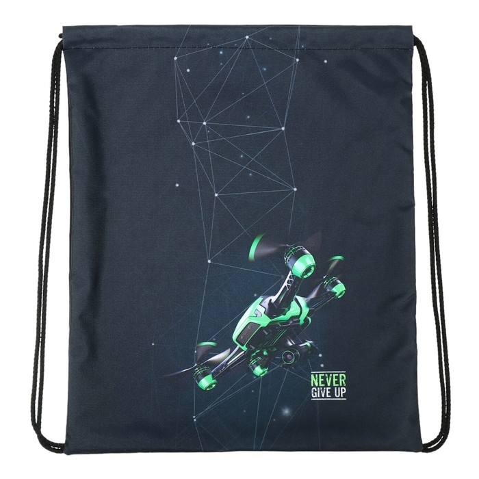 Мешок для обуви 435 х 360 мм, Stavia (плотность 600D с водоотталкивающей ПУ-пропиткой) "Дрон"