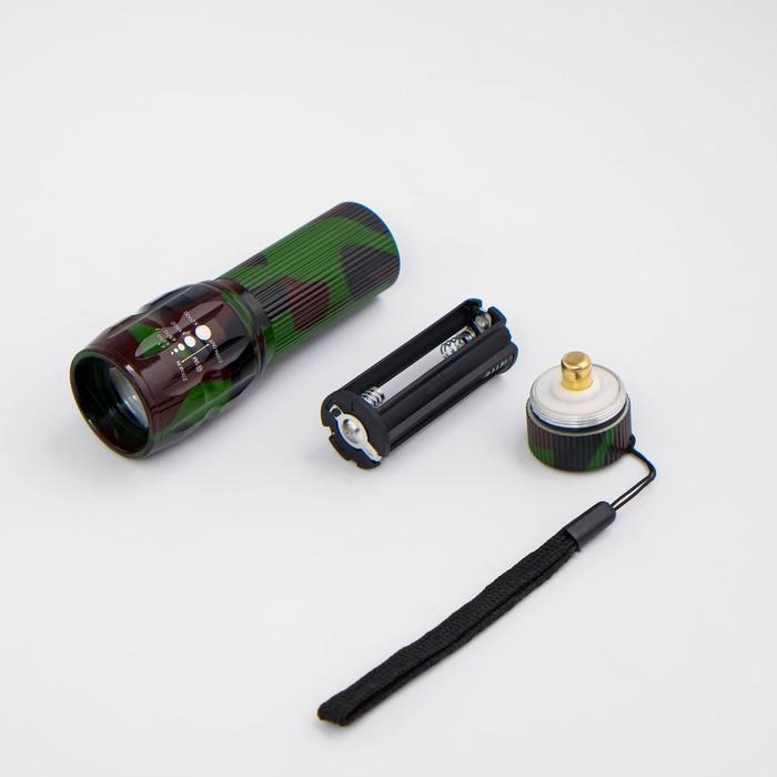 Фонарь ручной Фонарь ручной "Камуфляж", 3 ААА, 10 х 3.5 см