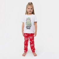 Пижама детская KAFTAN "MEOWY XMAS" , размер 34 (122-128)