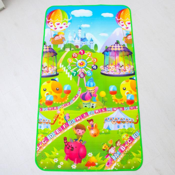 Игровой коврик для детей на фольгированной основе «Карусель», размер 180х100x0,5 см, Крошка Я Игровой коврик для детей на фольгированной основе «Карусель», размер 180х100x0,5 см, Крошка Я