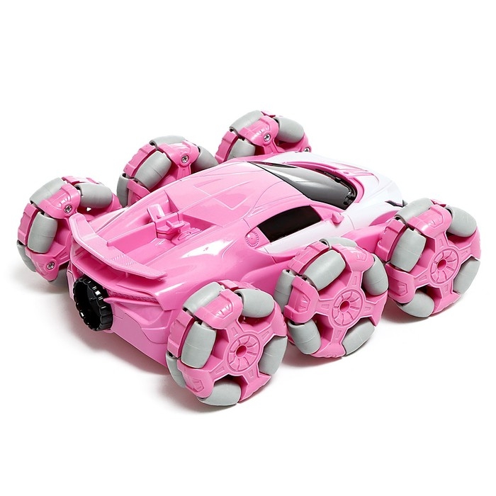 Машина радиоуправляемая «Трюковая», с аккумулятором, дым, цвет розовый Машина радиоуправляемая «Трюковая», с аккумулятором, дым, цвет розовый