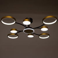 Люстра с ПДУ 2299/9GD LED 176Вт 3000-6000К золото 88х88х18 см BayerLux