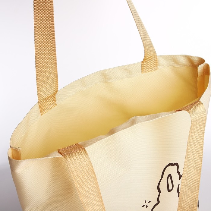 Шопер Зайка, 40х12х38, цвет бежевый Шопер Зайка, 40х12х38, цвет бежевый