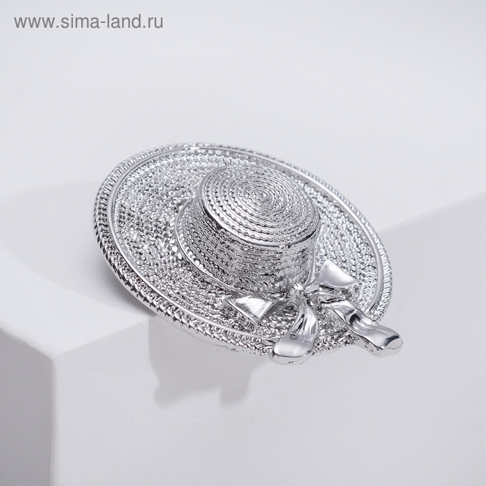 Брошь «Шляпка», цвет серебро Брошь «Шляпка», цвет серебро