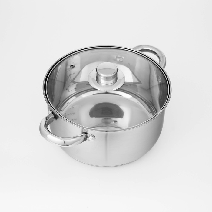 Набор кастрюль из нержавеющей стали Доляна «Гретте», 4 предмета: 1,5 л, 2 л, 3 л, 4 л, d=16/18/20/22 см, крышки, индукция Набор кастрюль из нержавеющей стали Доляна «Гретте», 4 предмета: 1,5 л, 2 л, 3 л, 4 л, d=16/18/20/22 см, крышки, индукция