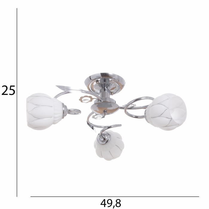 Люстра Люстра "Виола" 3х40Вт Е27 Хром МОДЕЛЬ: 2612379
