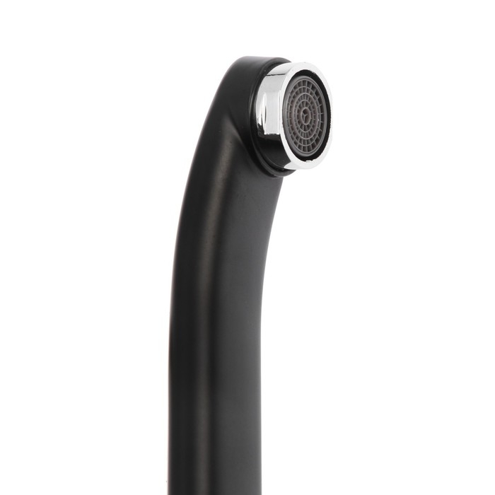 Смеситель для кухни Смеситель для кухни "Эверест" B45-274F, однорычажный, короткий излив, черный