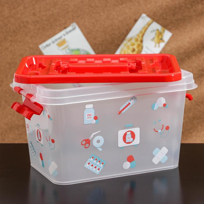 Аптечка «Доктор+», 4 л, прямоугольная, рисунок МИКС Аптечка «Доктор+», 4 л, прямоугольная, рисунок МИКС