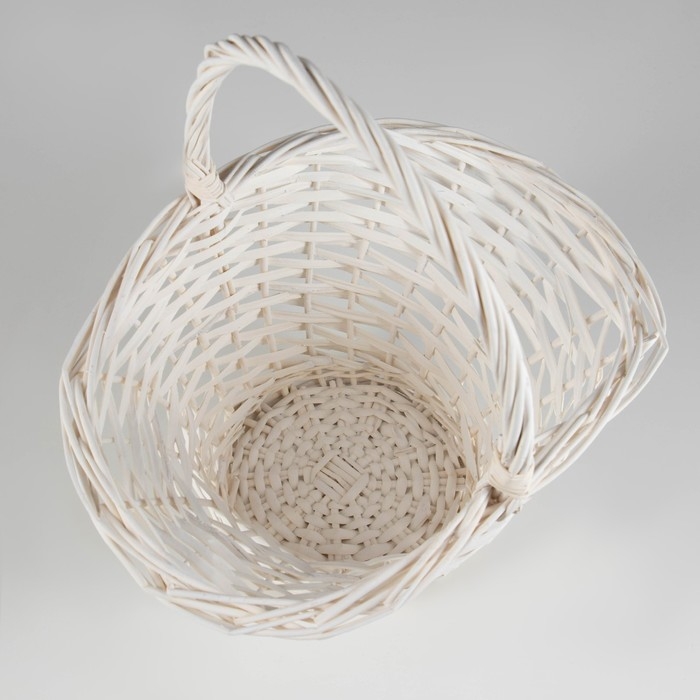 Набор корзин, 47х37х23/22/46 см, 40х31х20/19/41 см, 33х26х17/16/36 см, ива, белый Набор корзин, 47х37х23/22/46 см, 40х31х20/19/41 см, 33х26х17/16/36 см, ива, белый