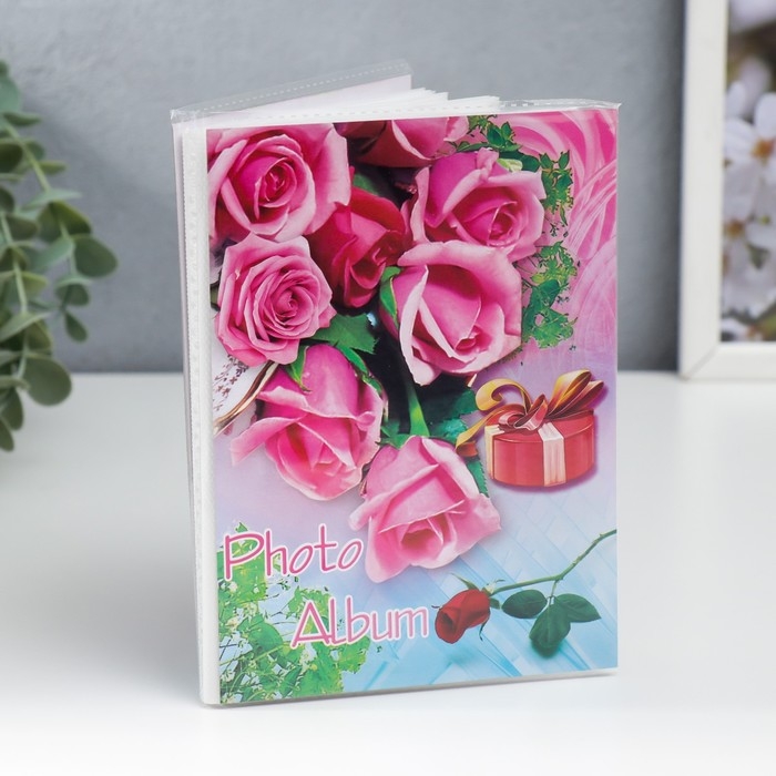 Фотоальбом на 36 фото 10х15 см  Фотоальбом на 36 фото 10х15 см "Букет цветов" МИКС, 16х12 см