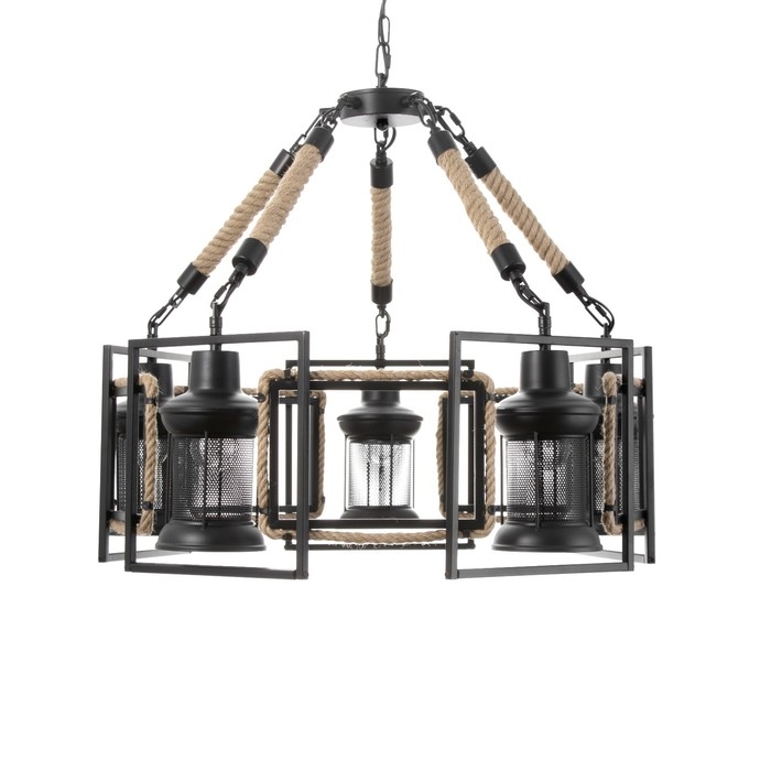 Люстра Люстра "Мейлед" 5хЕ27 черный 65х65х28 см