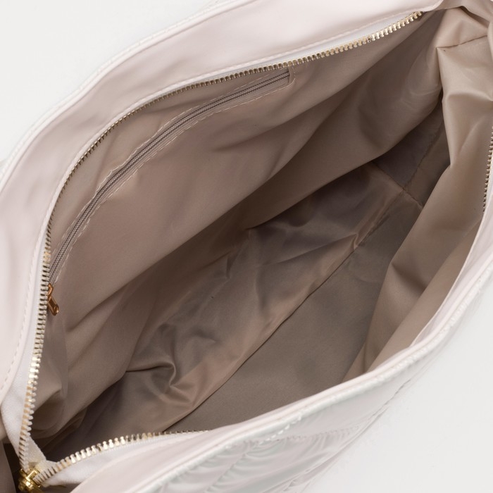 Сумка-мешок на молнии, цвет белый