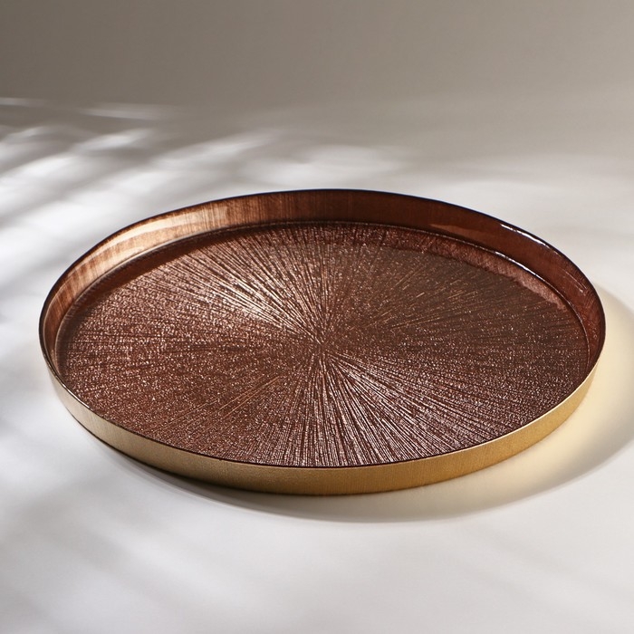Блюдо с бортом Victoria Marrone, d=32 см, цвет бронзовый Блюдо с бортом Victoria Marrone, d=32 см, цвет бронзовый