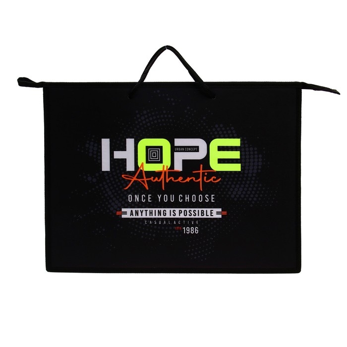 Папка для чертежей и рисунков A3, 470 х 345 х 50 мм, с ручками, пластик/текстиль, молния сверху, ПР 3 -20 Hope 70587 Папка для чертежей и рисунков A3, 470 х 345 х 50 мм, с ручками, пластик/текстиль, молния сверху, ПР 3 -20 Hope 70587