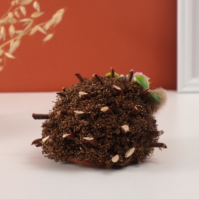 Декор  Декор "Ёжик с цветами" 15х10х9 см