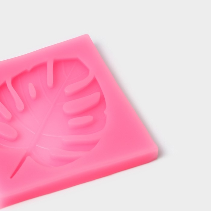 Молд Доляна «Лист. Тропики», силикон, 6,5×6,5 см, цвет розовый Молд Доляна «Лист. Тропики», силикон, 6,5×6,5 см, цвет розовый