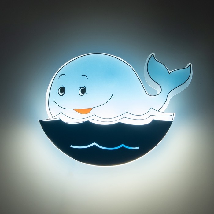 Бра "Кит" LED 12Вт сине-голубой 35х32 см