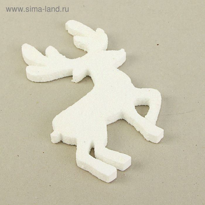 Фигурка из пенопласта Фигурка из пенопласта "Сказочный Олень", белый блеск, 15 х 1 см