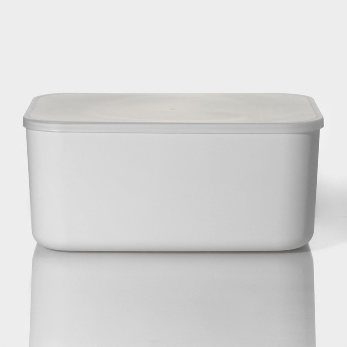 Контейнер для хранения с крышкой LaDо́m «Лёгкость», 36,5×26×16 см, цвет белый Контейнер для хранения с крышкой LaDо́m «Лёгкость», 36,5×26×16 см, цвет белый