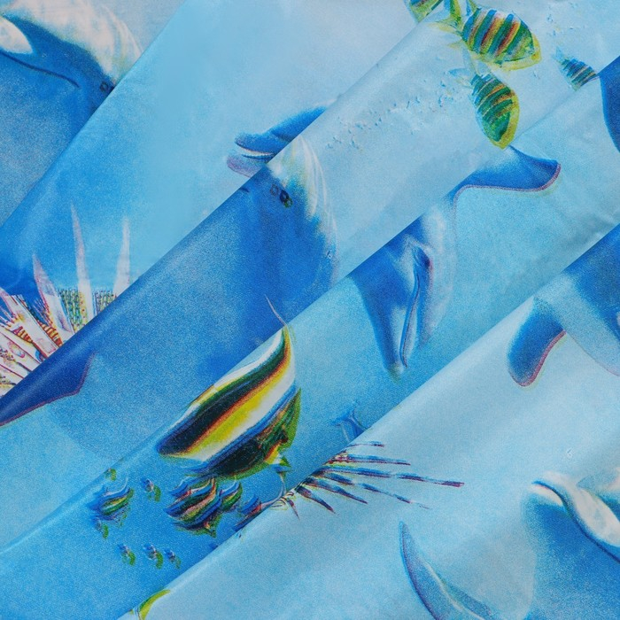 Штора для ванны Доляна «Морская», 180×180 см, EVA Штора для ванны Доляна «Морская», 180×180 см, EVA