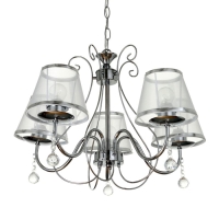 Люстра 2425/5 E27 40Вт хром 52х52х32-60 см BayerLux