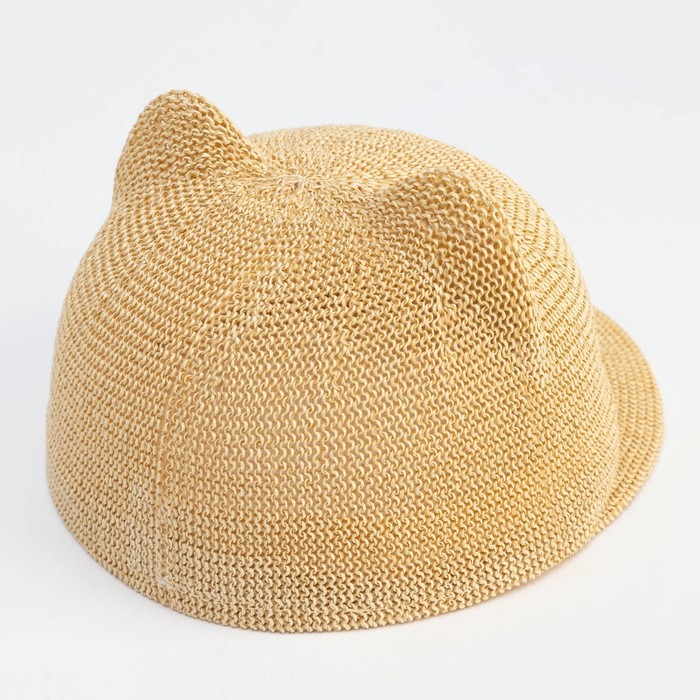 Кепка плетёная для девочки MINAKU цвет бежевый, р-р 50-52 Кепка плетёная для девочки MINAKU цвет бежевый, р-р 50-52