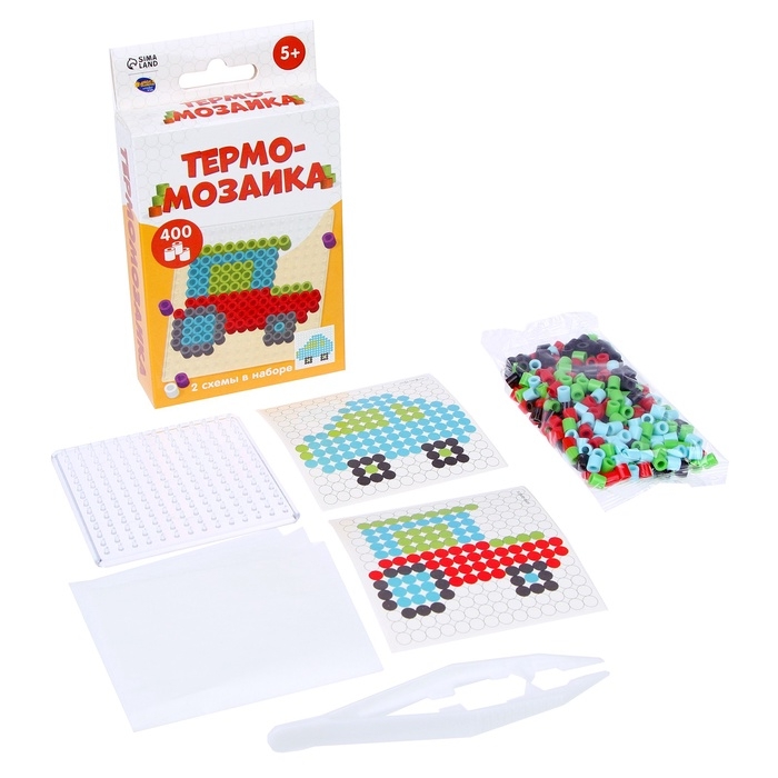 Термомозаика «Автомобили» с пинцетом Термомозаика «Автомобили» с пинцетом