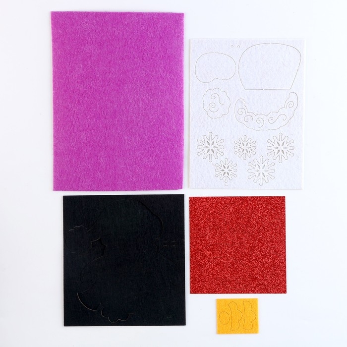 Аппликация из фетра на новый год «Пингвин в шапочке», новогодний набор для творчества Аппликация из фетра на новый год «Пингвин в шапочке», новогодний набор для творчества