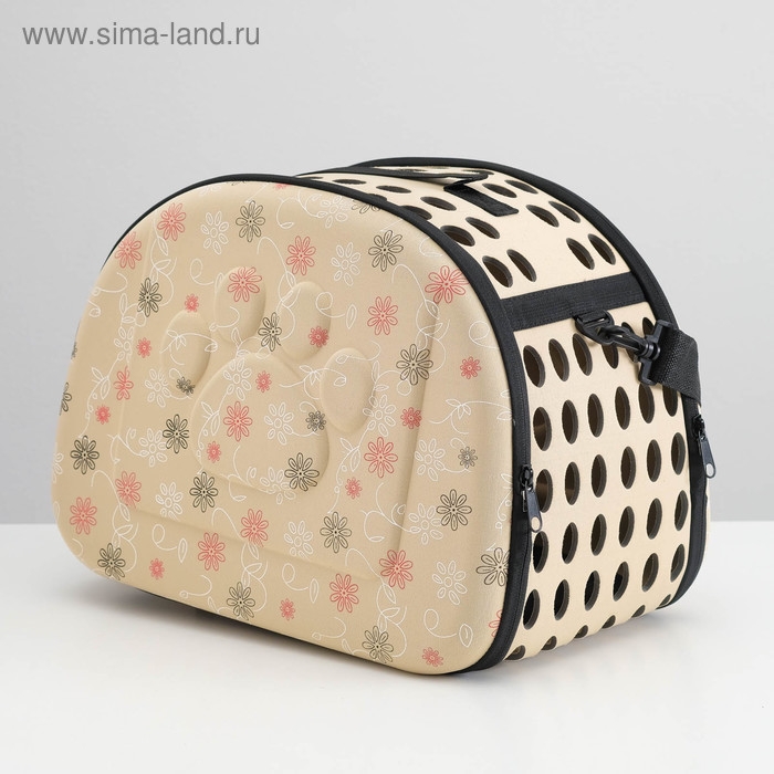 Складная сумка-переноска с отдельным входом, материал EVA, 43,5 х 28 х 33 см, бежевая Складная сумка-переноска с отдельным входом, материал EVA, 43,5 х 28 х 33 см, бежевая