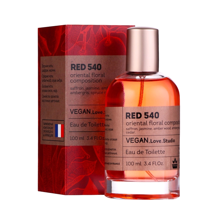 Туалетная вода женская Vegan Love Studio Red 540 (по мотивам Baccarat Rouge 540), 100 мл Туалетная вода женская Vegan Love Studio Red 540 (по мотивам Baccarat Rouge 540), 100 мл