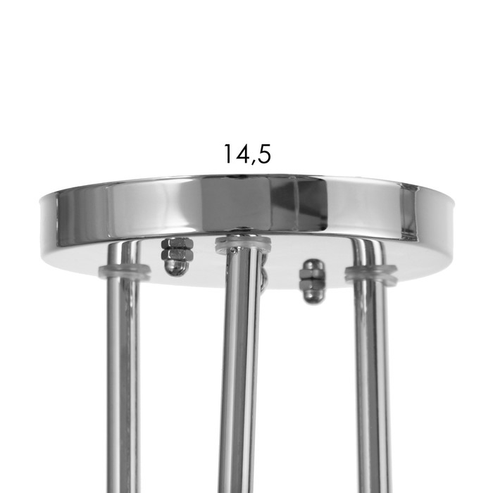 Люстра Люстра "Мона" 3х60Вт Е27 Хром, чёрный 47х47х28см