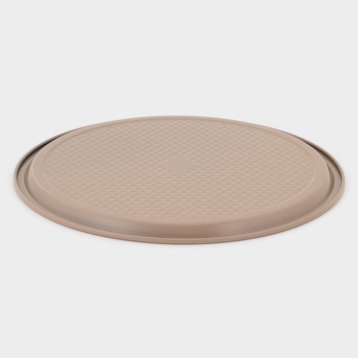 Форма для пиццы Magistro Shiny Diamond, 39×1,5 см, толщина 0,6 мм, антипригарное покрытие, цвет коричневый