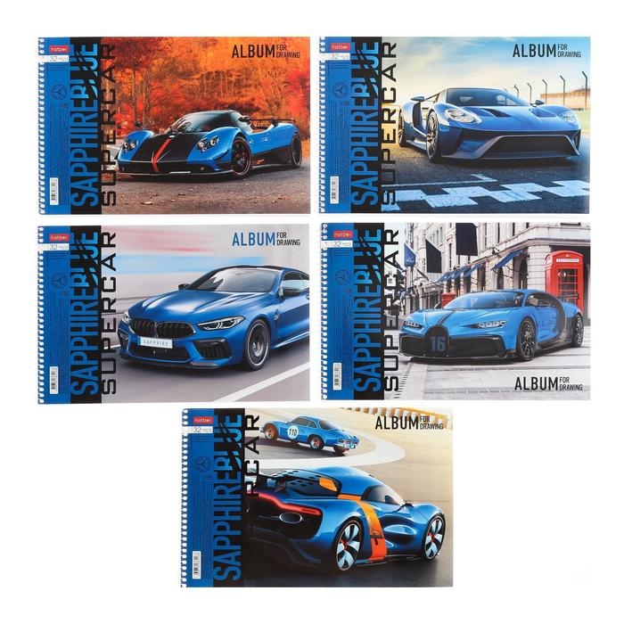 Альбом для рисования А4, 32 листа, на гребне, BLUEsupercar, обложка мелованный картон, блок 100 г/м², МИКС Альбом для рисования А4, 32 листа, на гребне, BLUEsupercar, обложка мелованный картон, блок 100 г/м², МИКС