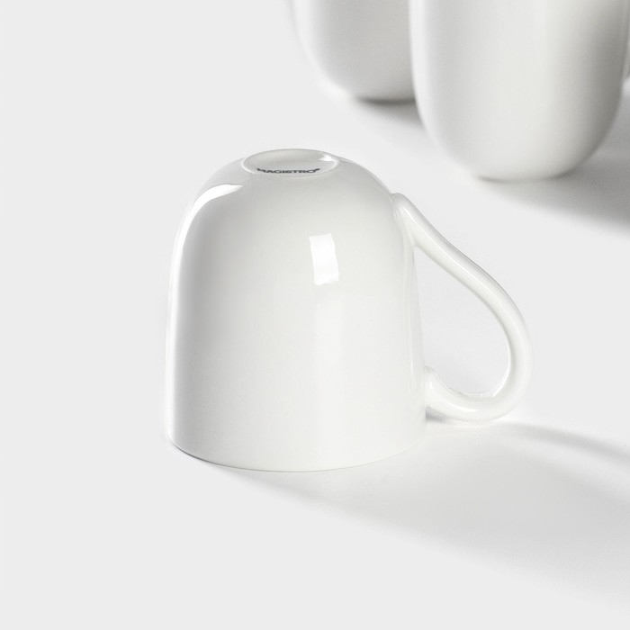 Набор кружек фарфоровых Magistro Mien, 6 предметов: 270 мл, цвет белый Набор кружек фарфоровых Magistro Mien, 6 предметов: 270 мл, цвет белый