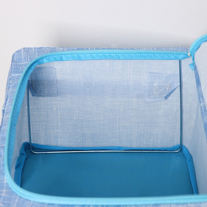 Кофр для хранения вещей Доляна «Ронда», 30,5×24×16,5 см, цвет голубой Кофр для хранения вещей Доляна «Ронда», 30,5×24×16,5 см, цвет голубой