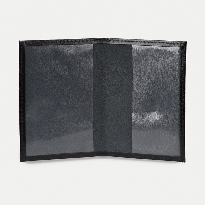 Обложка на пенсионное удостоверение, цвет чёрный Обложка на пенсионное удостоверение, цвет чёрный