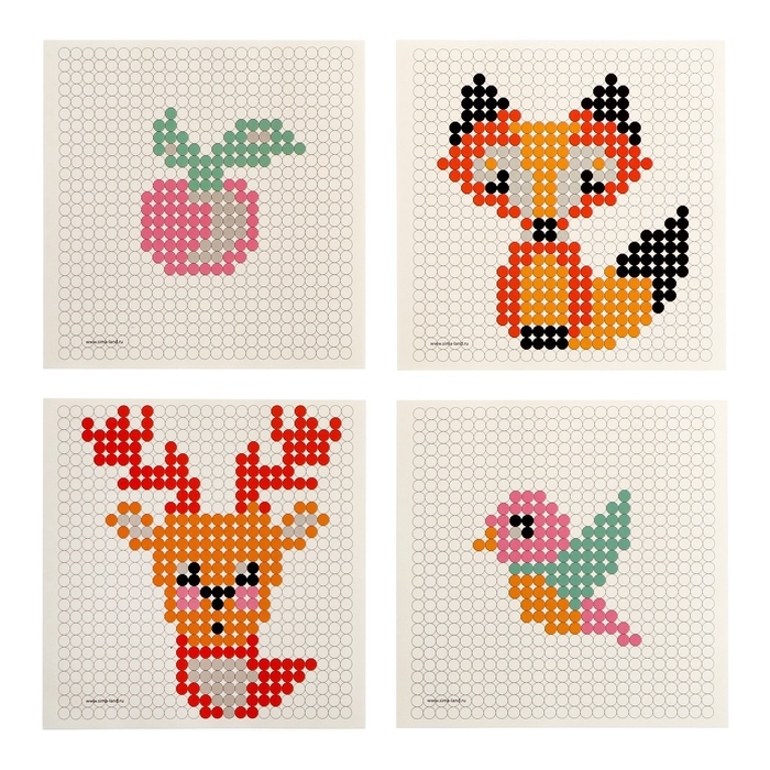 Термомозаика «Животные» с пинцетом Термомозаика «Животные» с пинцетом