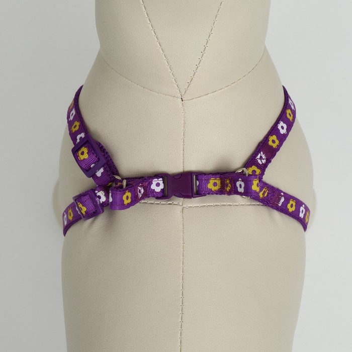 Шлейка  Шлейка "Цветы",  27-42 х 1 см, фиолетовая