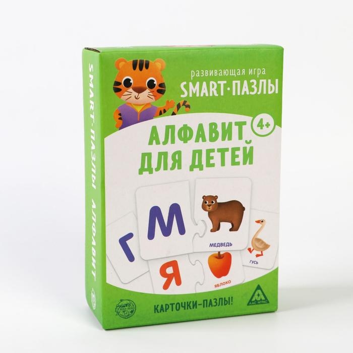 Настольная игра «Smart-пазлы. Алфавит для детей», 30 карточек Настольная игра «Smart-пазлы. Алфавит для детей», 30 карточек
