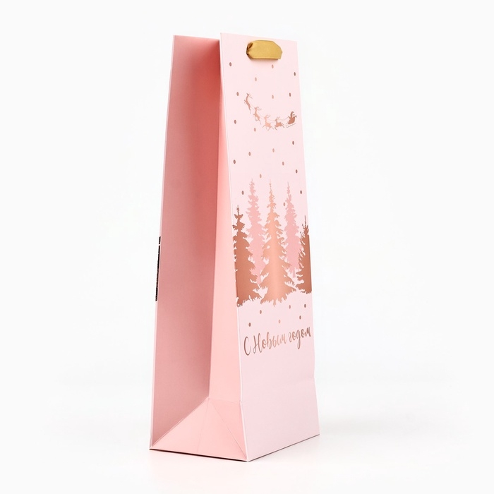 Пакет подарочный новогодний ламинированный под бутылку «Новогодний сюрприз», 13 x 36 x 10 Пакет подарочный новогодний ламинированный под бутылку «Новогодний сюрприз», 13 x 36 x 10