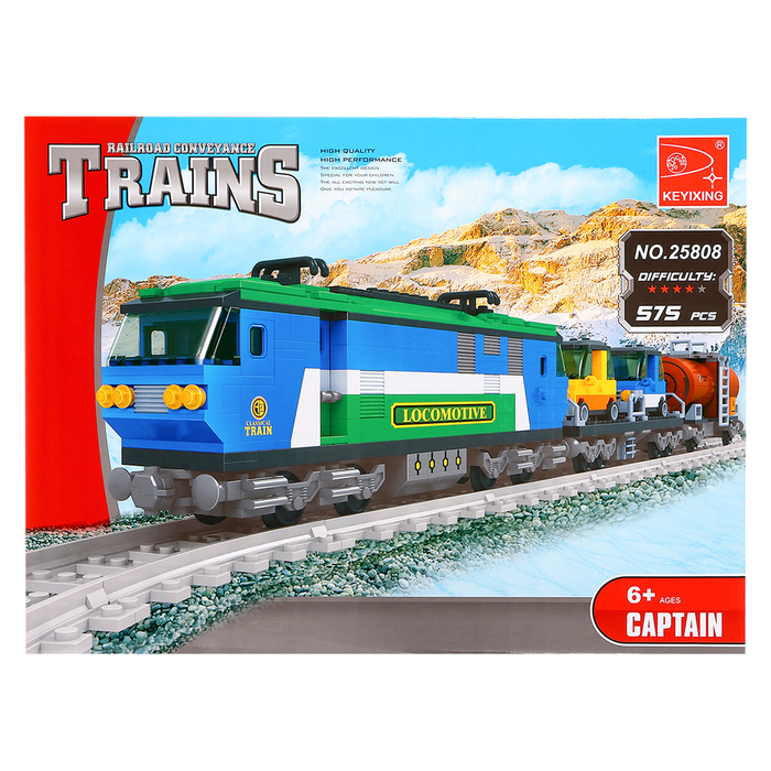 Конструктор «Грузовой электропоезд», 573 детали Конструктор «Грузовой электропоезд», 573 детали