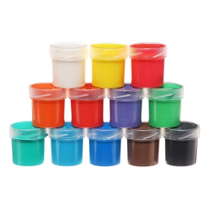 Краска акриловая, набор 12 цветов х 20 мл, Calligrata, художественная, морозостойкая, в картонной коробке Краска акриловая, набор 12 цветов х 20 мл, Calligrata, художественная, морозостойкая, в картонной коробке