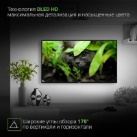 Телевизор Digma DM-LED43SBB31, 43", 1920x1080, DVB-T/T2/C/S/S2, HDMI 3, USB 2, Smart TV