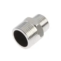Ниппель переходной ZEIN engr, 1/2" &times; 3/4", наружная резьба, нержавеющая сталь