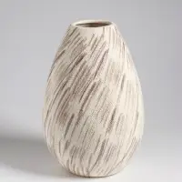 Ваза настольная керамика "Беажио" классик, 24,5х15 см, бежево-коричневый