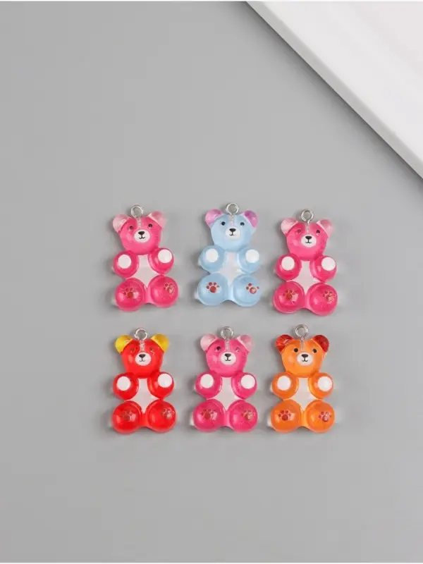 Подвеска для творчества акрил Подвеска для творчества акрил "Мишка леденцовый" МИКС 3,1х2х1 см