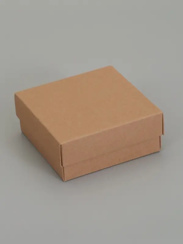 Коробка складная, крышка-дно, крафт, 12 х 12 х 5 см