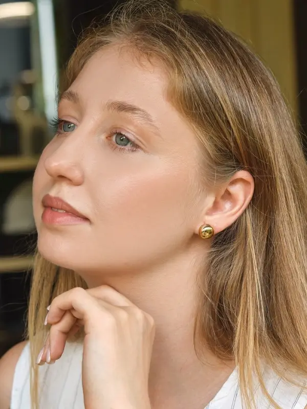 Набор серьги  Набор серьги "Сердце" нежность, цвет золото