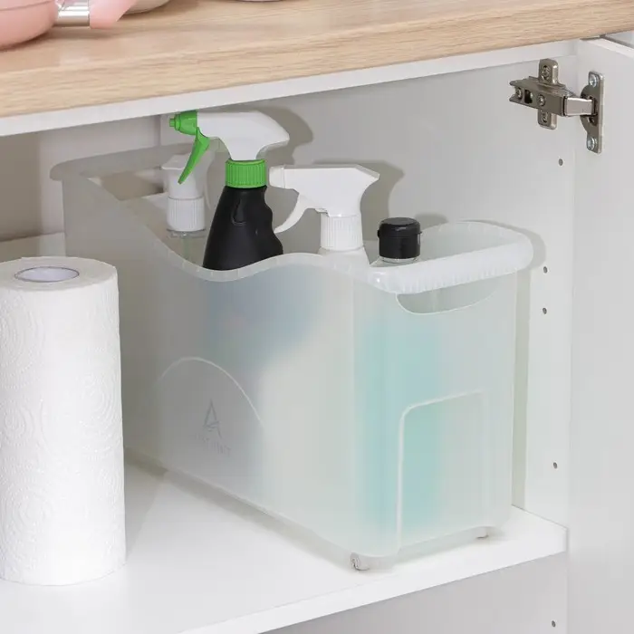 Контейнер для хранения Альт-Пласт, 10 л, пластик, 46&times;16&times;23.5 см, на колесиках, прозрачный