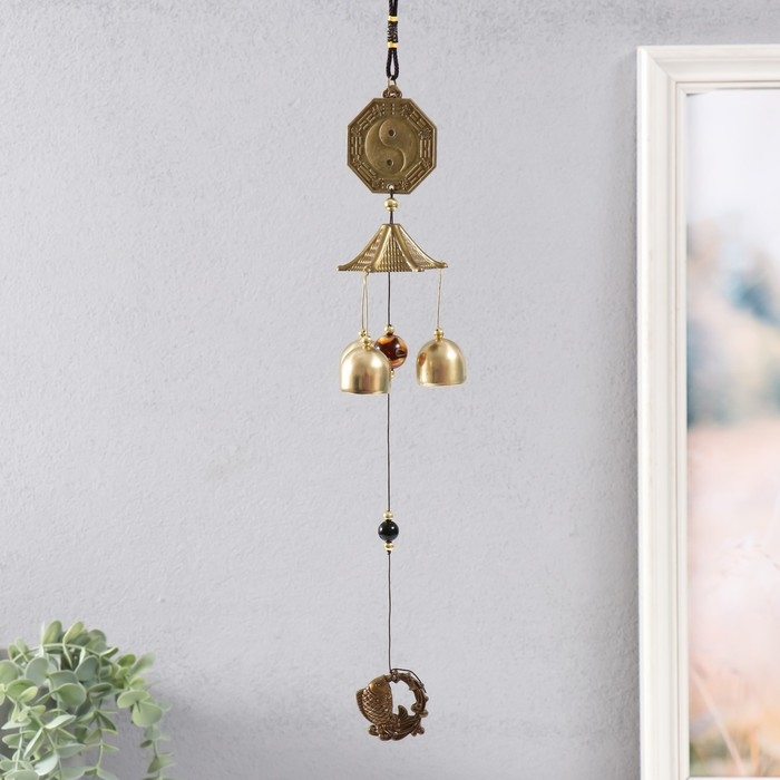 Музыка ветра металл Музыка ветра металл "Инь-ян" 3 колокольчика 47 см
